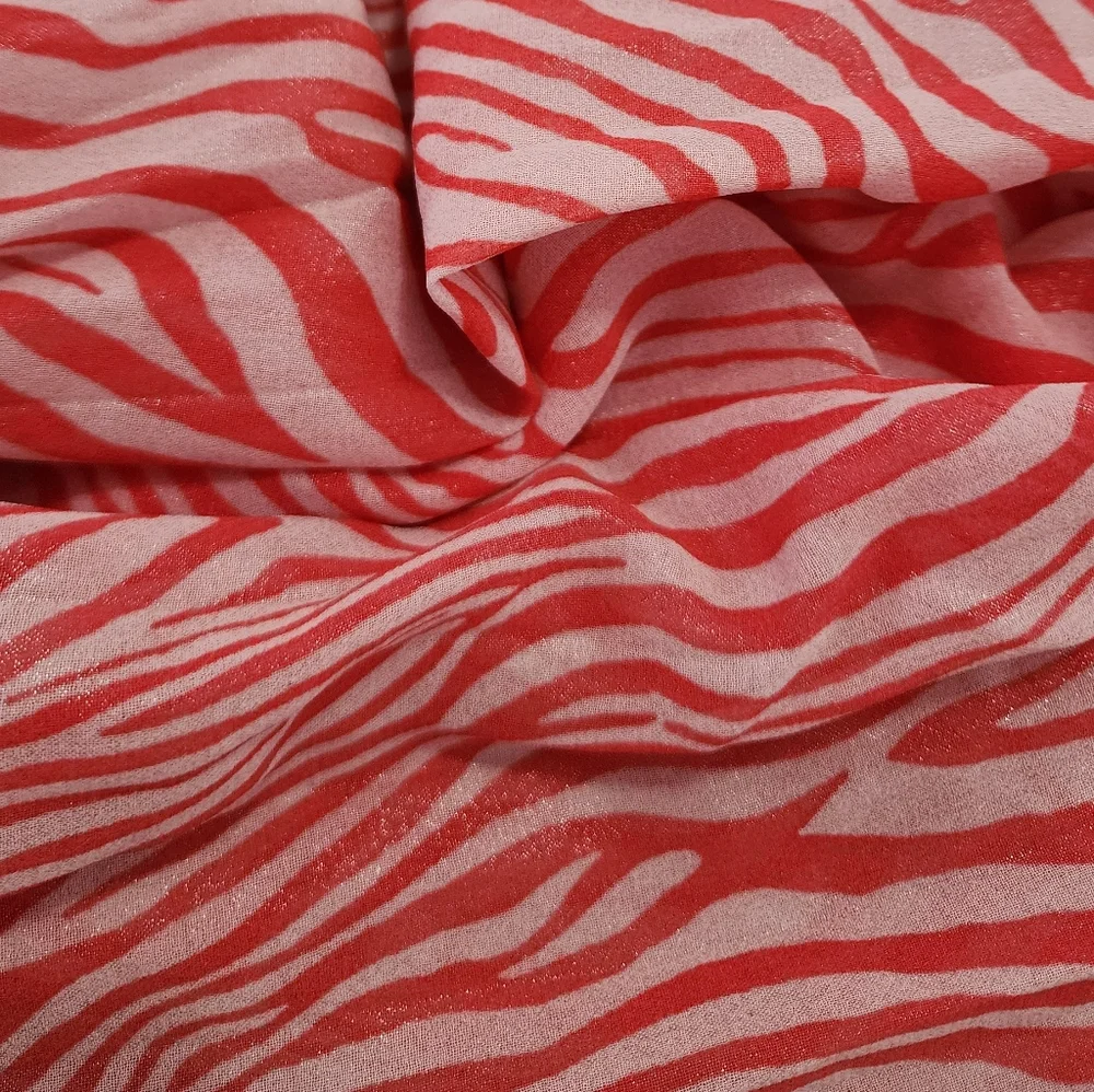 NWOT Michael Kors Zebra-Print Pleated Chain Top Casual Blouse Plus Size 2X